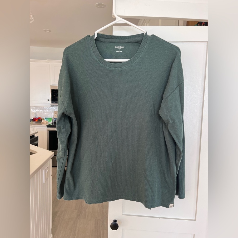 Burt's Bees Baby Ribbed Green Top